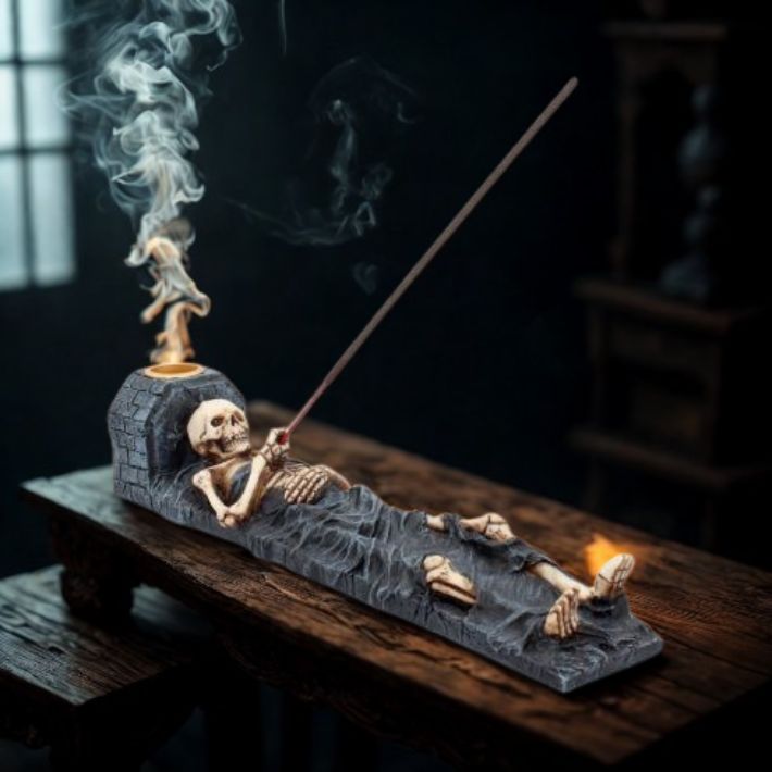 Ashes to Ashes Crypt Skeleton Incense Stick Holder
