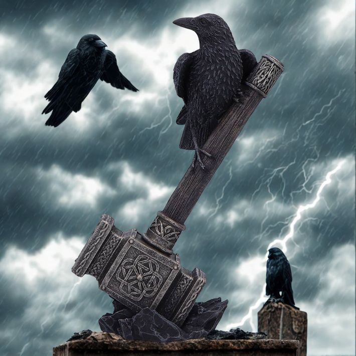 #330N Raven on Hammer of the Gods