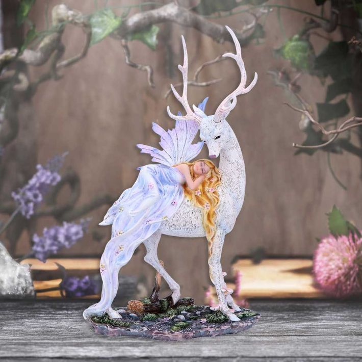 #331N Evelyn Fairy and Stag Figurine
