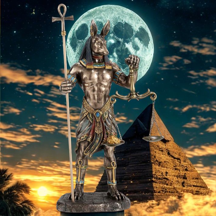 #332N Bronzed Anubis Figurine – Guardian of the Tombs, Symbol of Justice