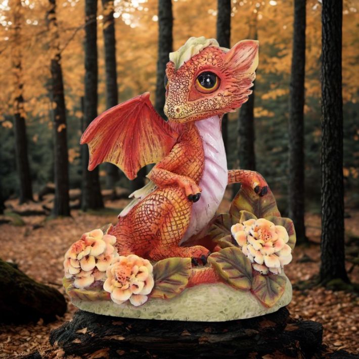 #335N Marigold Flower Dragon Figurine