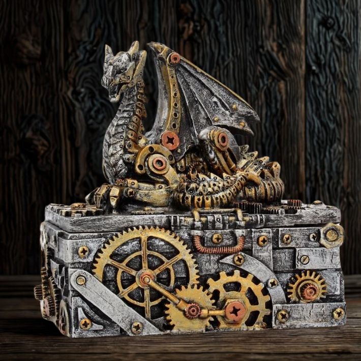 #350N Secrets of the Machine Steampunk Dragon Box