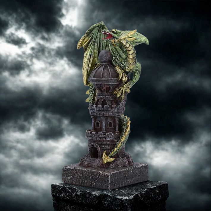 #358N Guardian of the Tower Green Dragon Figurine
