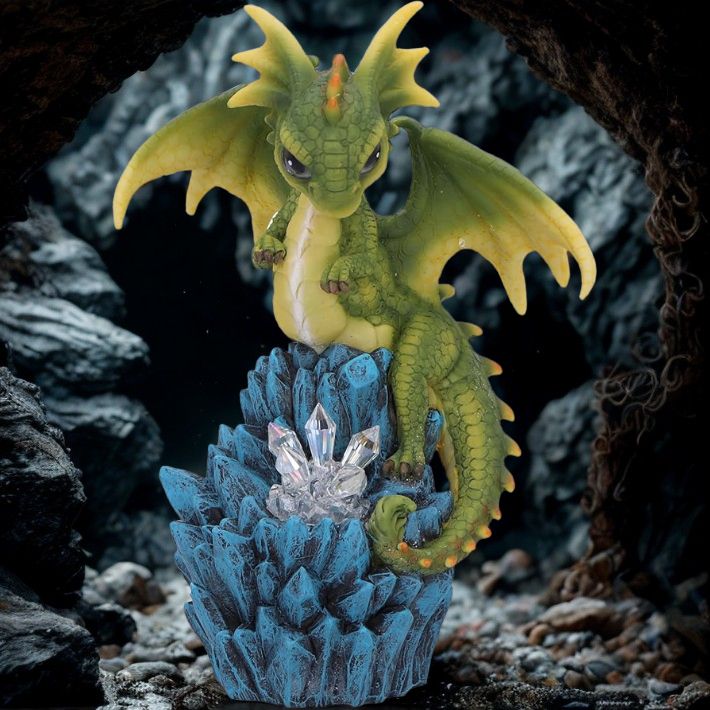 #375N Crystal Peak Dragon Illuminating Figurine