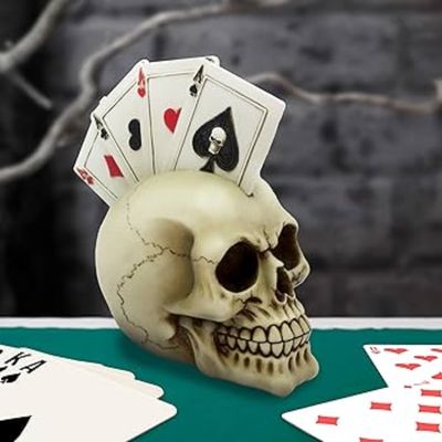 #376N Four of a Kind Playing Cards Skull Head