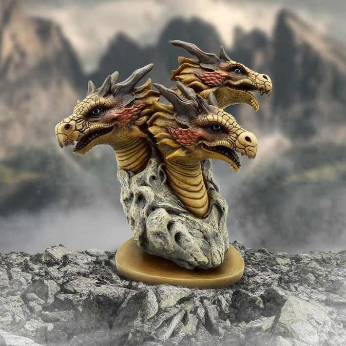 #379N Legend of the Ghidorah 3 Headed Dragon Statue