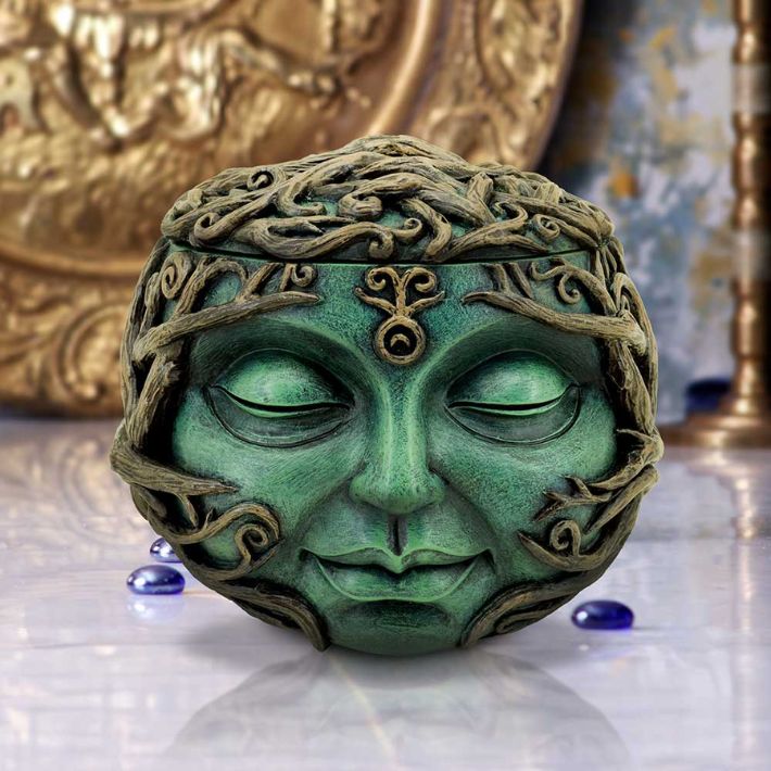 #380N Tree Spirit Head Treasure Box