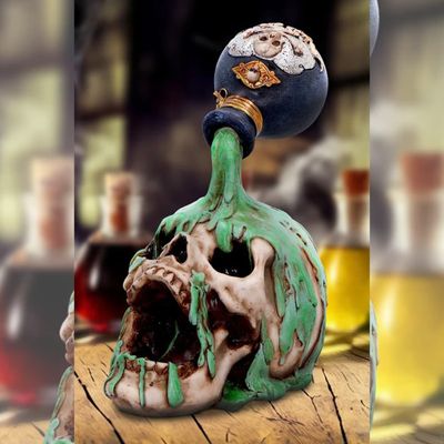 #384N Fatal Elixer Skull Ornament