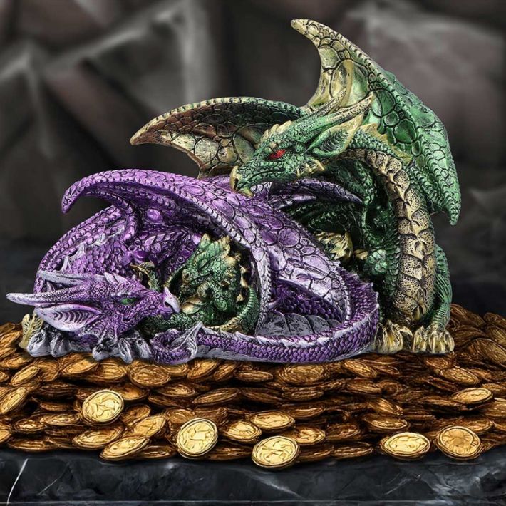 #390N Precious Hoard Dragon Family Figurine