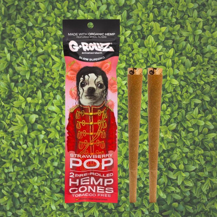 G-Rollz Strawberry Pop Conical Hemp Cones 2 Pack