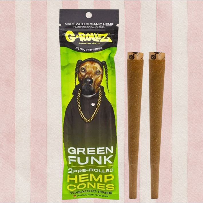 G-Rollz Green Funk Conical Hemp Cones 2 Pack
