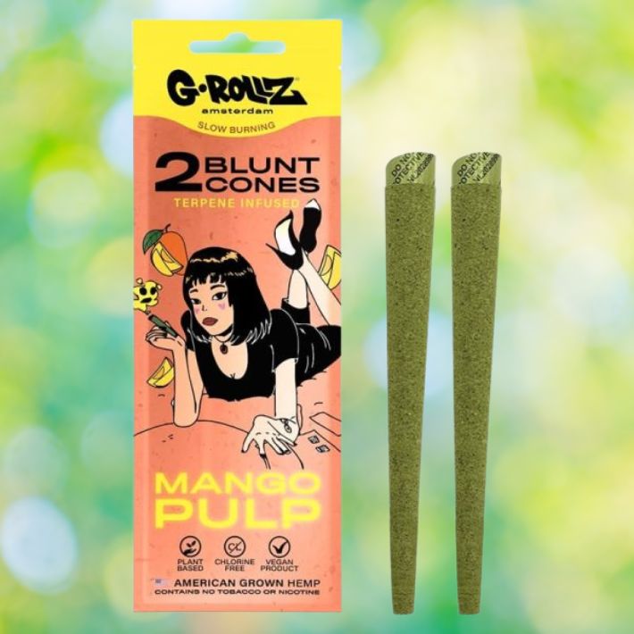 G-Rollz Mango Pulp Conical Hemp Cones 2 Pack
