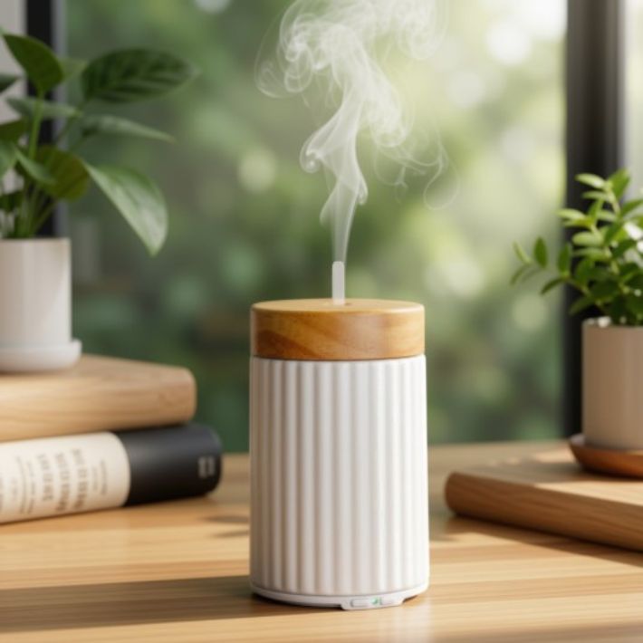 Medium Classic Ultrasonic Essential Oil Diffuser - Wood &amp; Ceramic