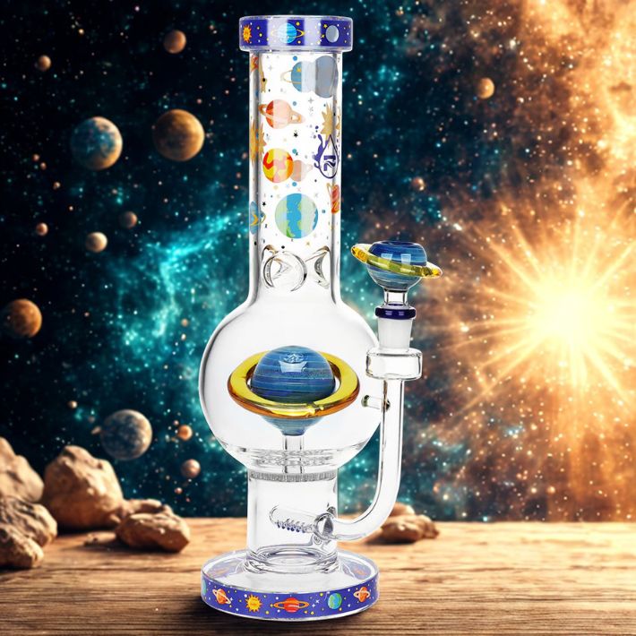 Pulsar Rings of Saturn Bubble Base Water Pipe - 12.75"/ 14mm