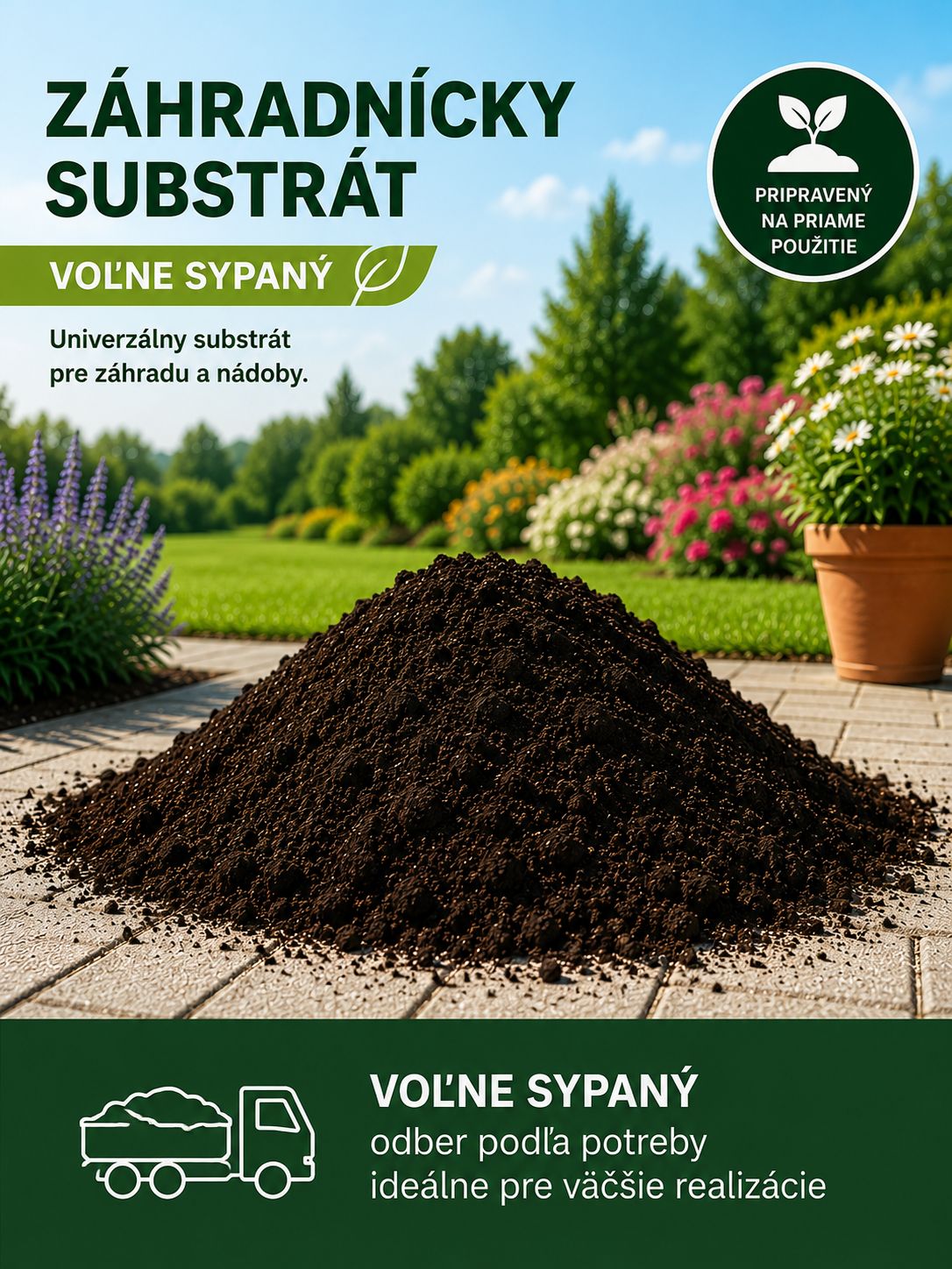 Záhradnícky substrát – voľne sypaný Záhradnícky substrát – voľne sypaný