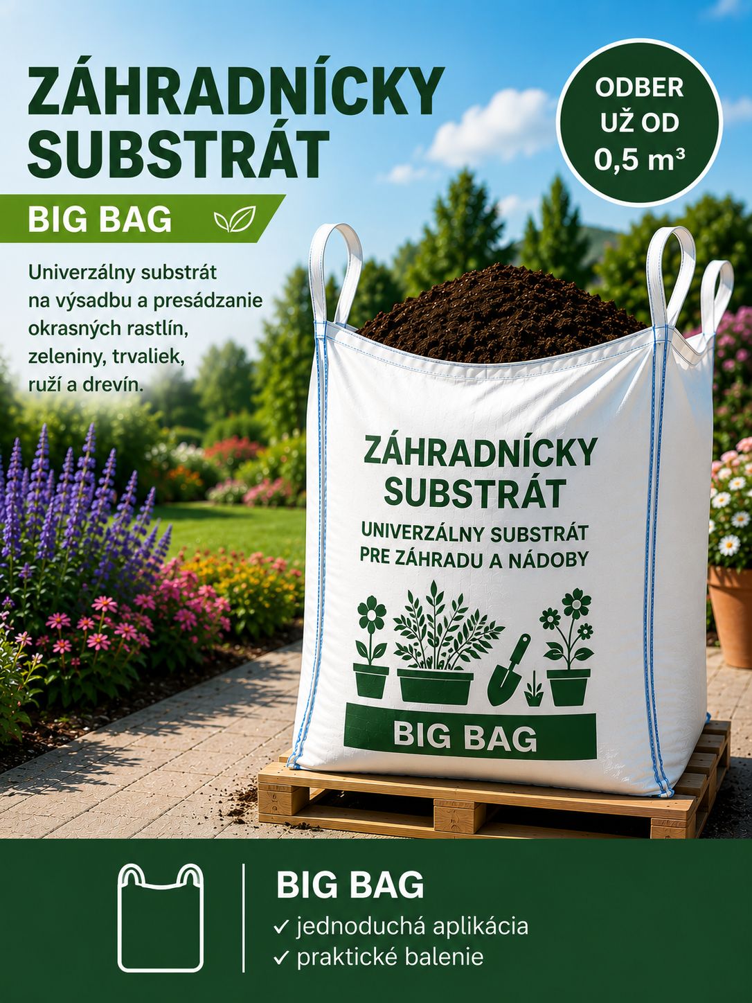 Záhradnícky substrát – BIG BAG