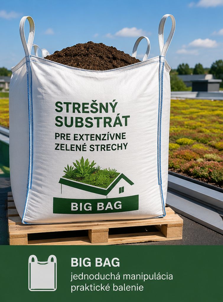 Strešný substrát pre extenzívne zelené strechy – BIG BAG
