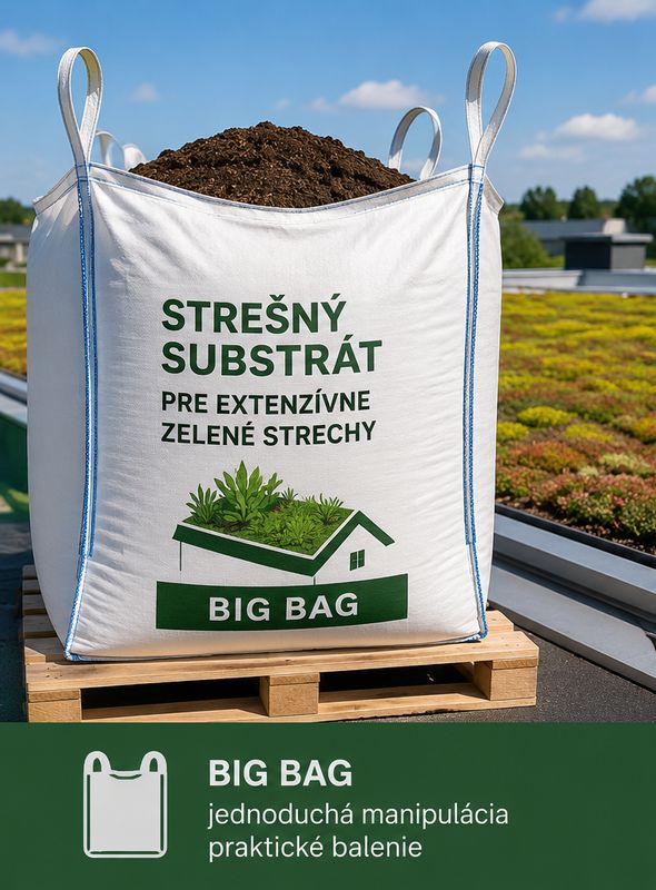 Strešný substrát pre extenzívne zelené strechy – BIG BAG Strešný substrát pre extenzívne zelené strechy – BIG BAG
