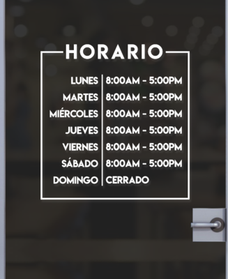 ​[Sticker] Horario