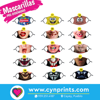 Mascarillas Pre-Diseñadas