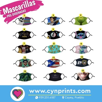 Mascarillas Pre-Diseñadas