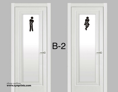 SET STICKER DECAL RESTROOM