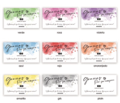 Tarjetas de Agradecimiento/Thank You Cards