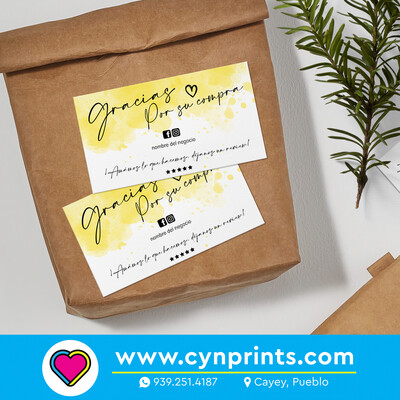 Tarjetas de Agradecimiento/Thank You Cards