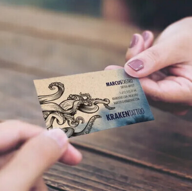 Tarjetas de presentación kraft