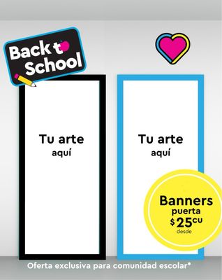 Set de 4 Banners puerta maestro / comunidad escolar