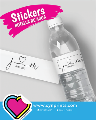 stickers botella agua
