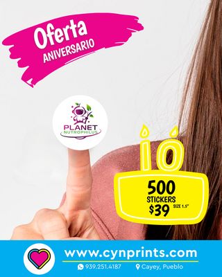 STICKERS 1.5” FONDO BLANCO