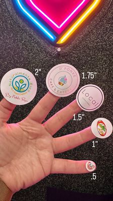 Stickers waterproof redondos 