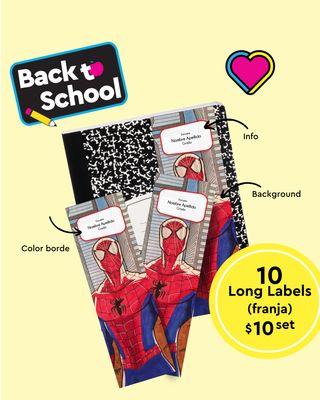 Long labels (franja)