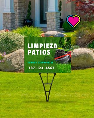 Letrero jardin / yard sign