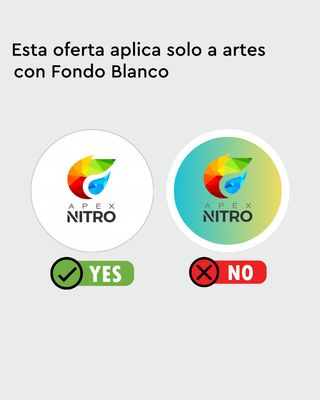 STICKERS 1.5” FONDO BLANCO