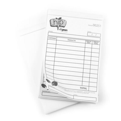 Libretas de facturas / recibo 8.5"x11"