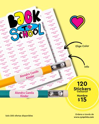 Sticker Waterproof Nombre