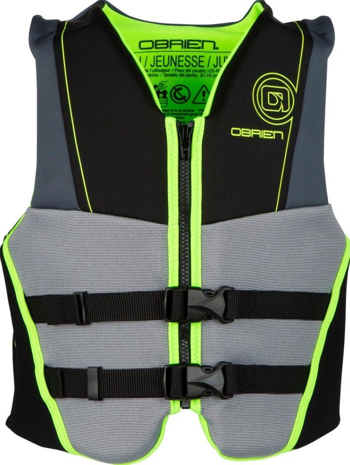 Youth Traditional Neoprene Hinge Vest Lime Youth Traditional Neoprene Hinge Vest Lime