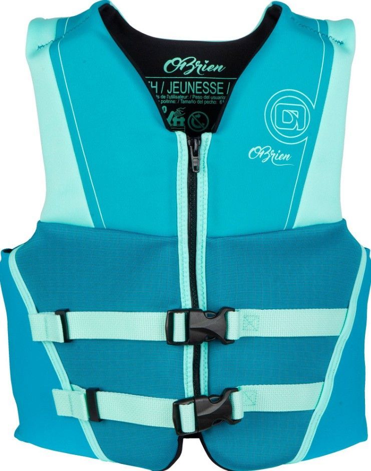 Youth Traditional Neoprene Hinge Vest Aqua Youth Traditional Neoprene Hinge Vest Aqua