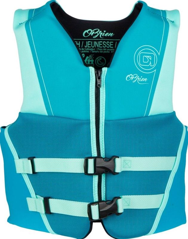 Youth Traditional Neoprene Hinge Vest Aqua