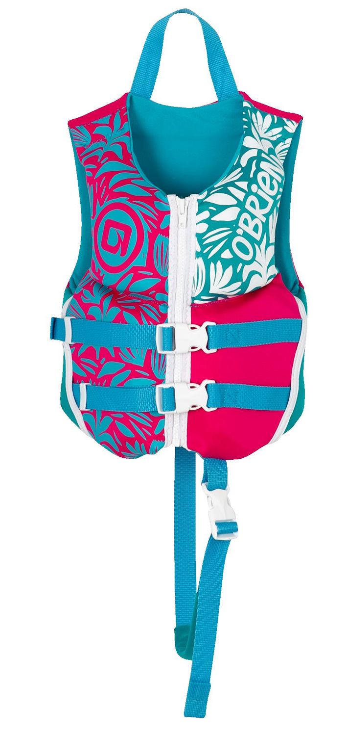 Child Traditional Neoprene Vest Pink/Aqua