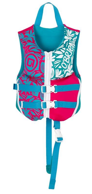 Child Traditional Neoprene Vest Pink/Aqua