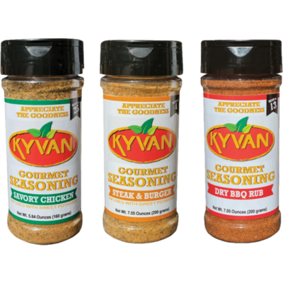 KYVAN Gourmet Seasoning Variety 3 Pack
