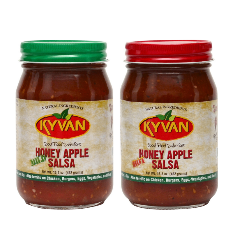 KYVAN Hot & Mild Honey Apple Salsa - 2 Pack