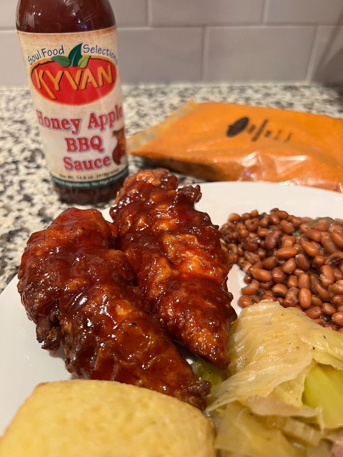 KYVAN Honey Apple BBQ Sauce, 14.8 oz