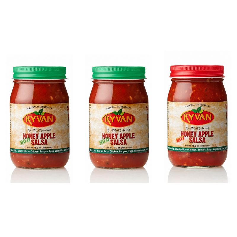 KYVAN Hot & Mild Honey Apple Salsa - 3 Pack KYVAN Hot & Mild Honey Apple Salsa - 3 Pack
