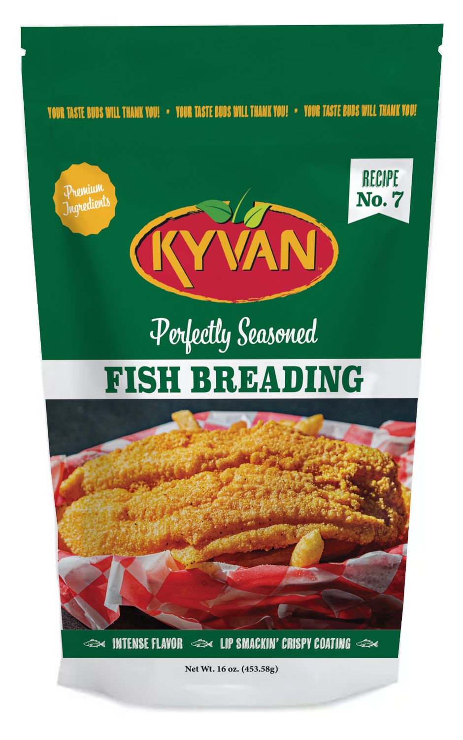 KYVAN Perfectly Seasoned Fish Breading, 1 lb