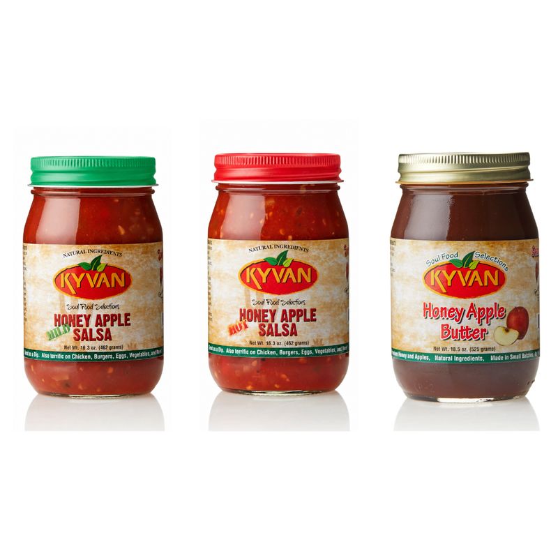 KYVAN Hot & Mild Salsa & Apple Butter - Variety 3 Pack KYVAN Hot & Mild Salsa & Apple Butter - Variety 3 Pack