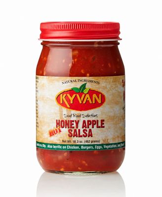 KYVAN Hot Honey Apple Salsa, 16.3 oz